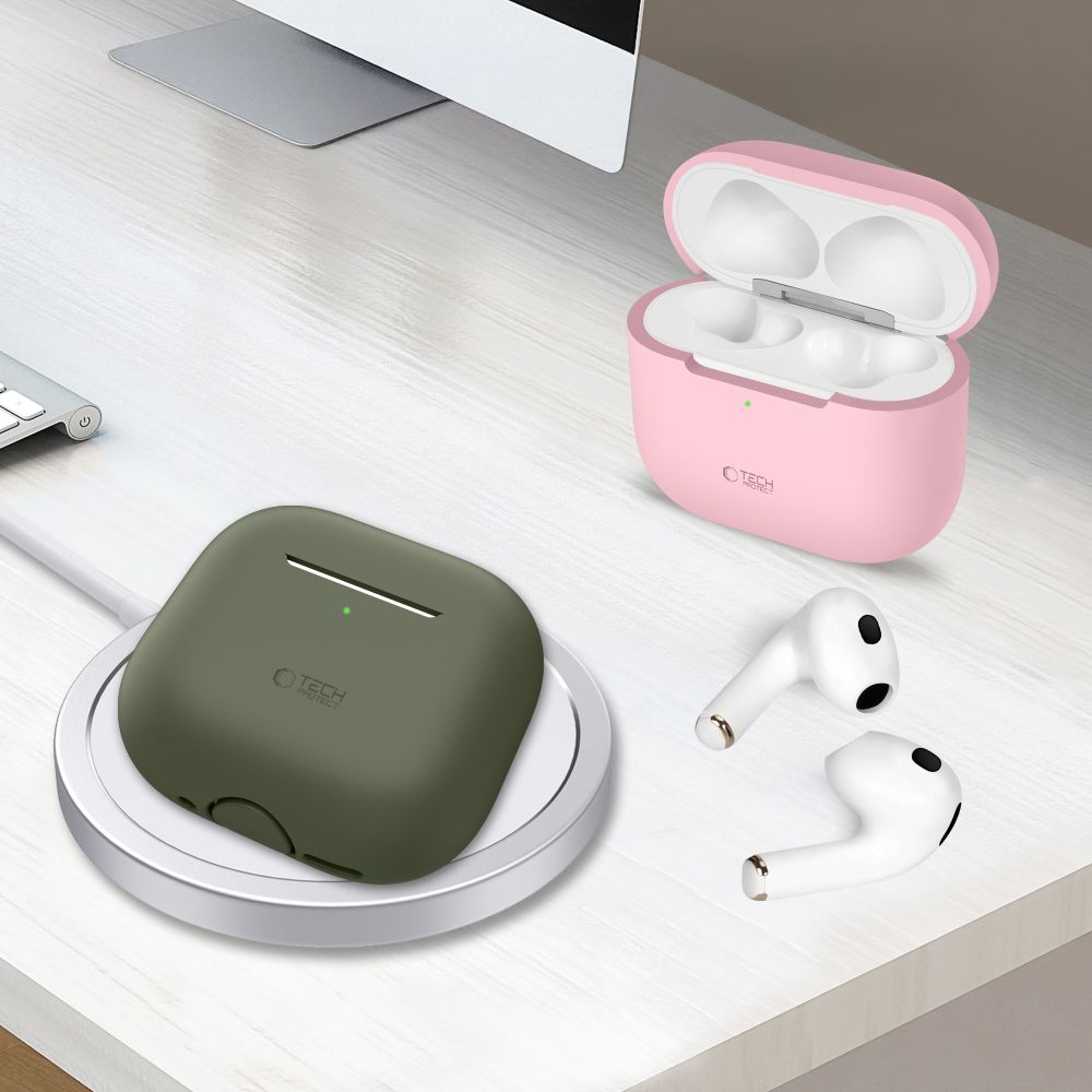 Tech-Protect Tech-Protect AirPods 4 Skal Silikon Crayon Grey