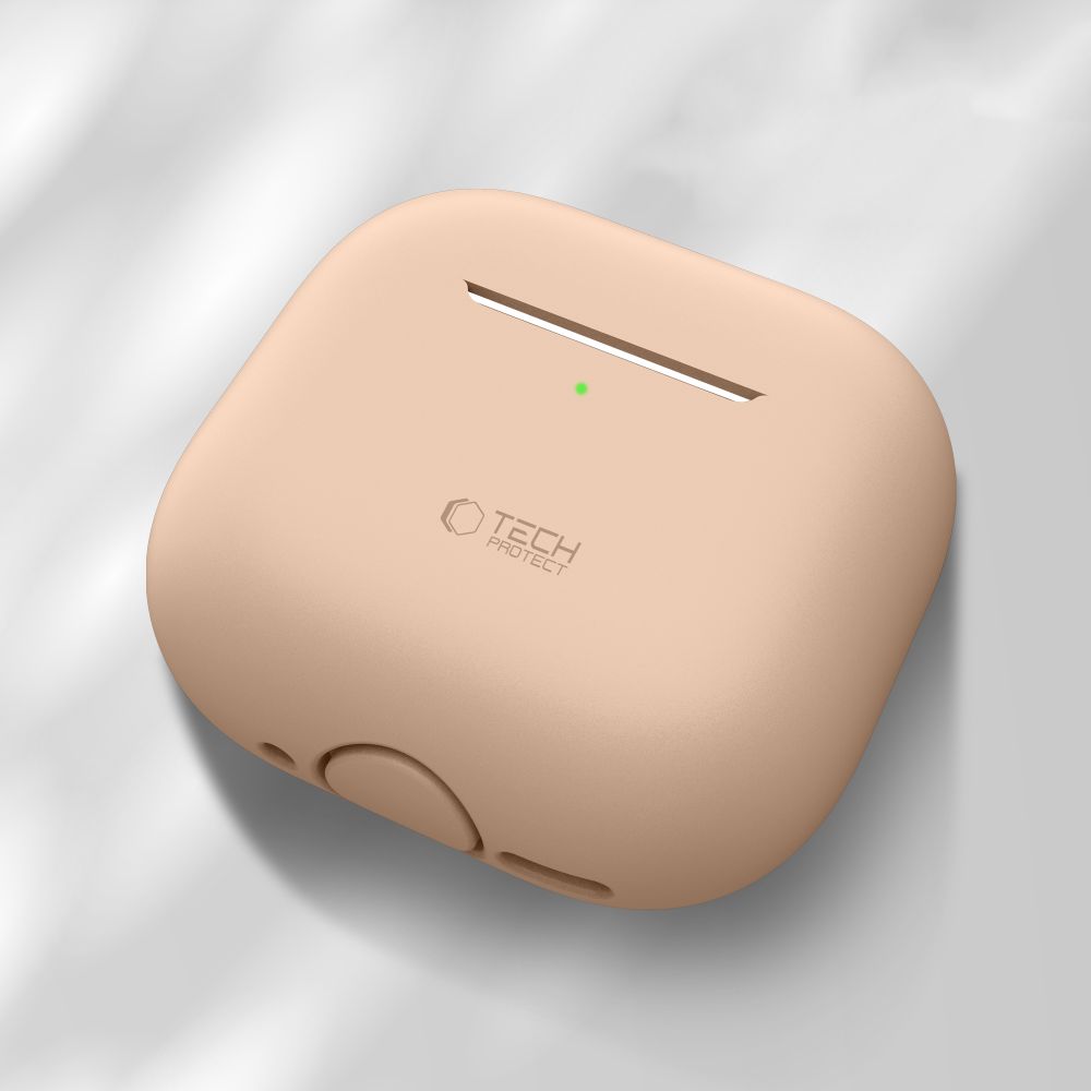 Tech-Protect Tech-Protect AirPods 4 Skal Silikon Cafe Latte