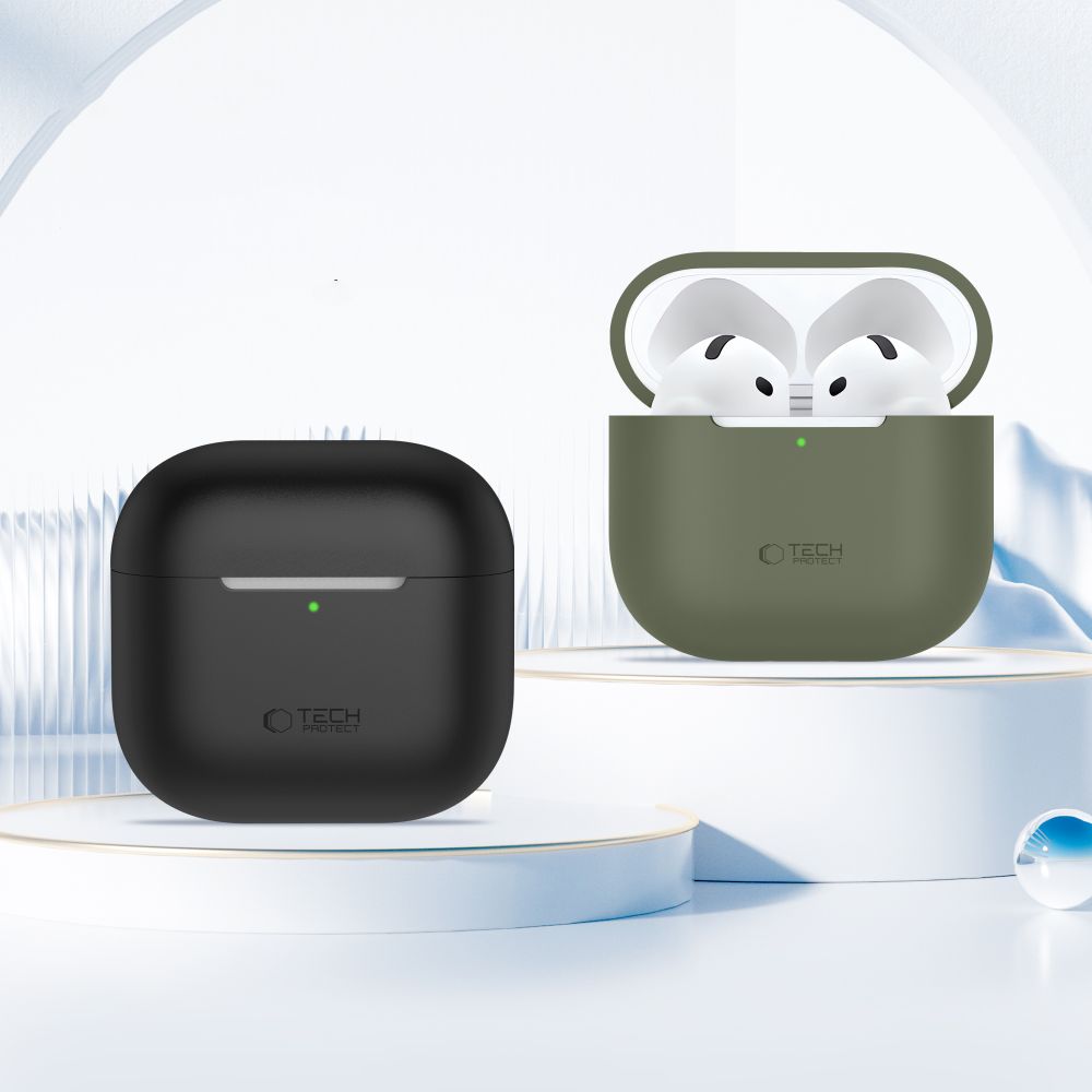 Tech-Protect Tech-Protect AirPods 4 Skal Silikon Svart