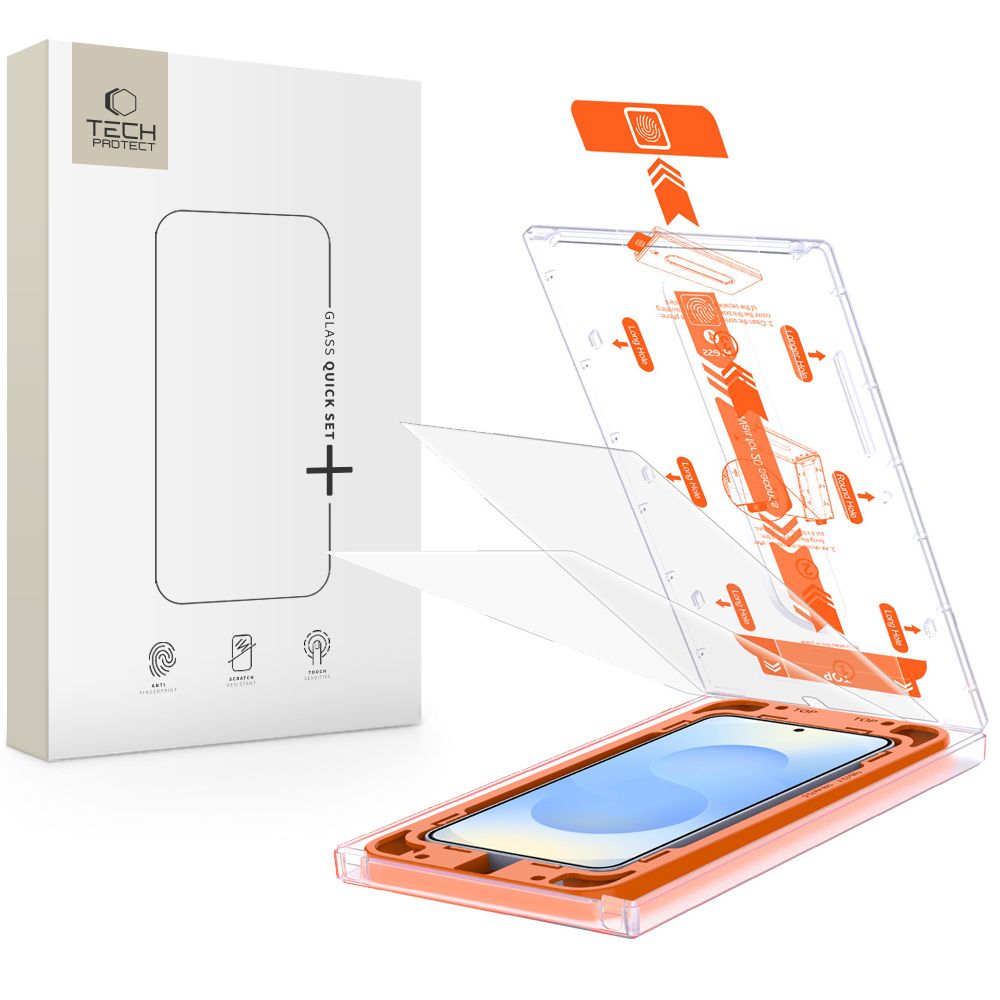 Tech-Protect Tech-Protect Galaxy S25 Plus 2-PACK Skärmskydd QuickSet+ Härdat Glas