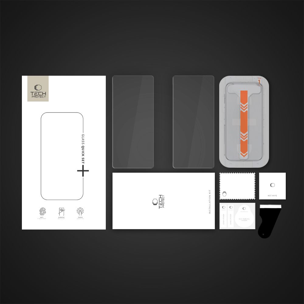 Tech-Protect Tech-Protect Galaxy S25 Plus 2-PACK Skärmskydd QuickSet+ Härdat Glas