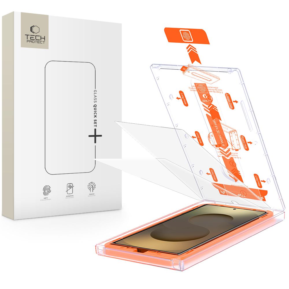 Tech-Protect Tech-Protect Galaxy S25 Ultra 2-PACK Skärmskydd QuickSet+ Härdat Glas