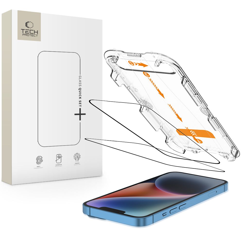 Tech-Protect T-P iPhone 17e/16e/14/13/13 Pro 2-PACK Skärmskydd QuickSet+