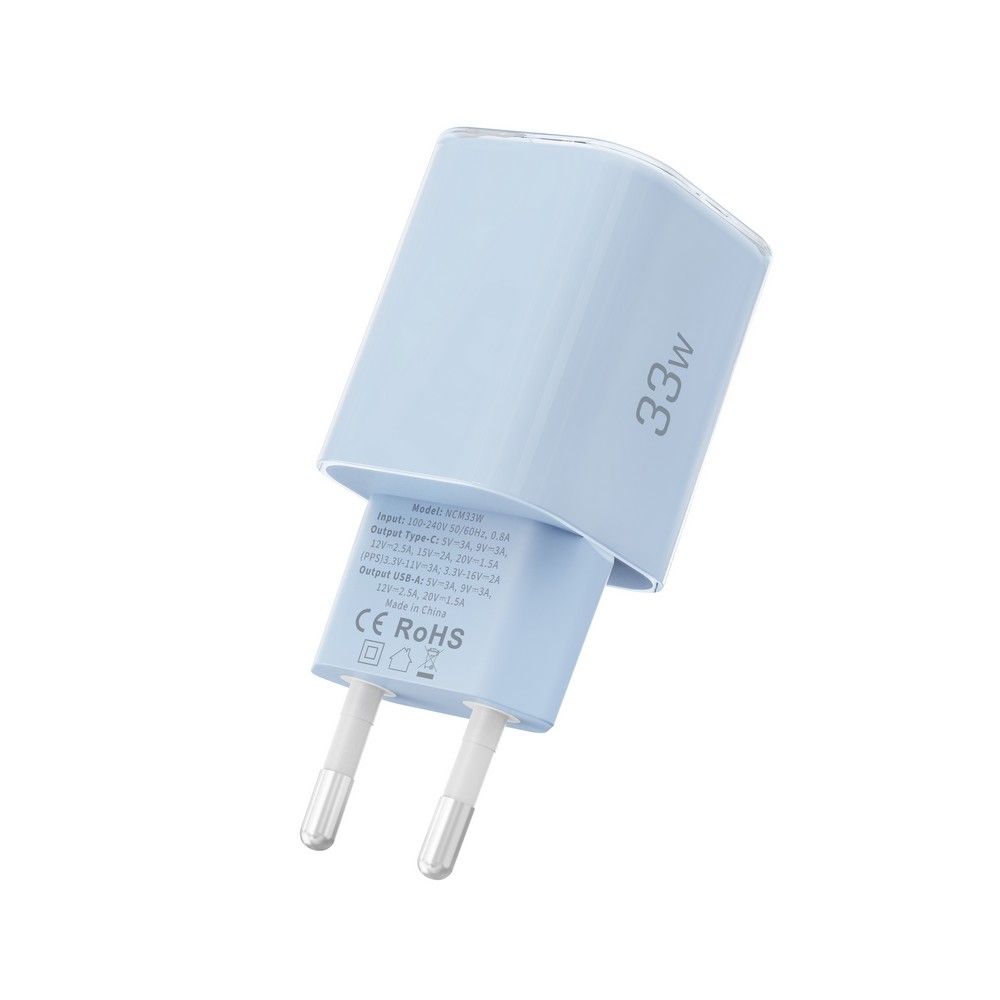 Tech-Protect Tech-Protect 33W Väggladdare PD QC USB-C / USB-A Baby Blue
