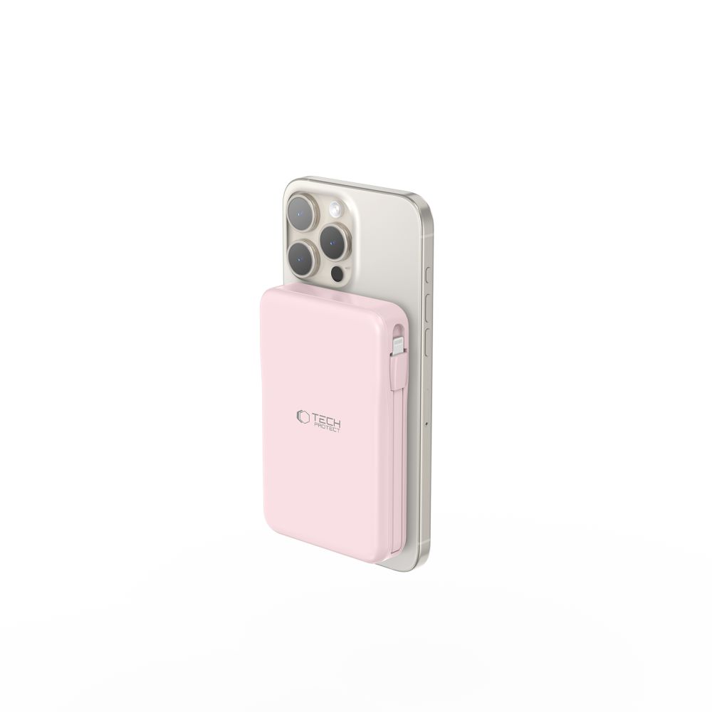 Tech-Protect Tech-Protect 10000 mAh MagSafe Powerbank LifeMag Rosa