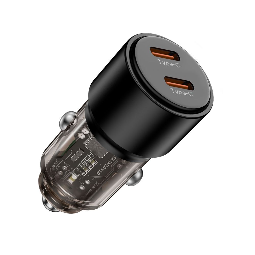 Tech-Protect Tech-Protect 100W PD USB-C / USB-A Billaddare Svart