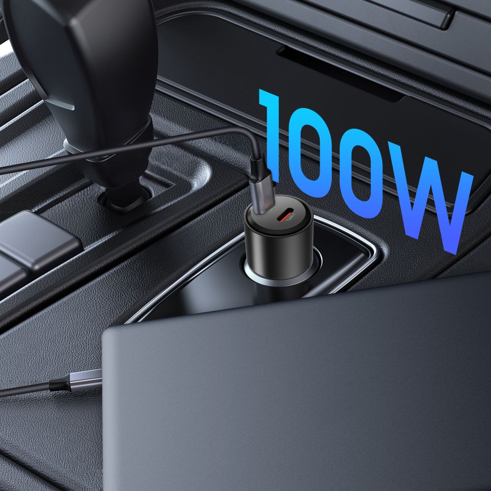 Tech-Protect Tech-Protect 100W PD USB-C / USB-A Billaddare Svart