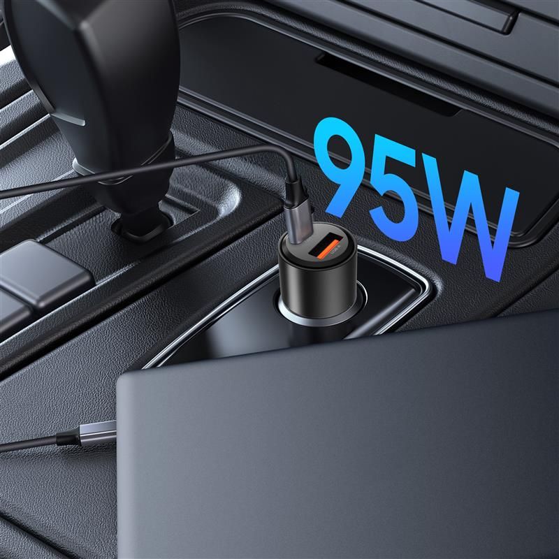 Tech-Protect Tech-Protect 95W PD QC Billaddare USB-C / USB-A Svart