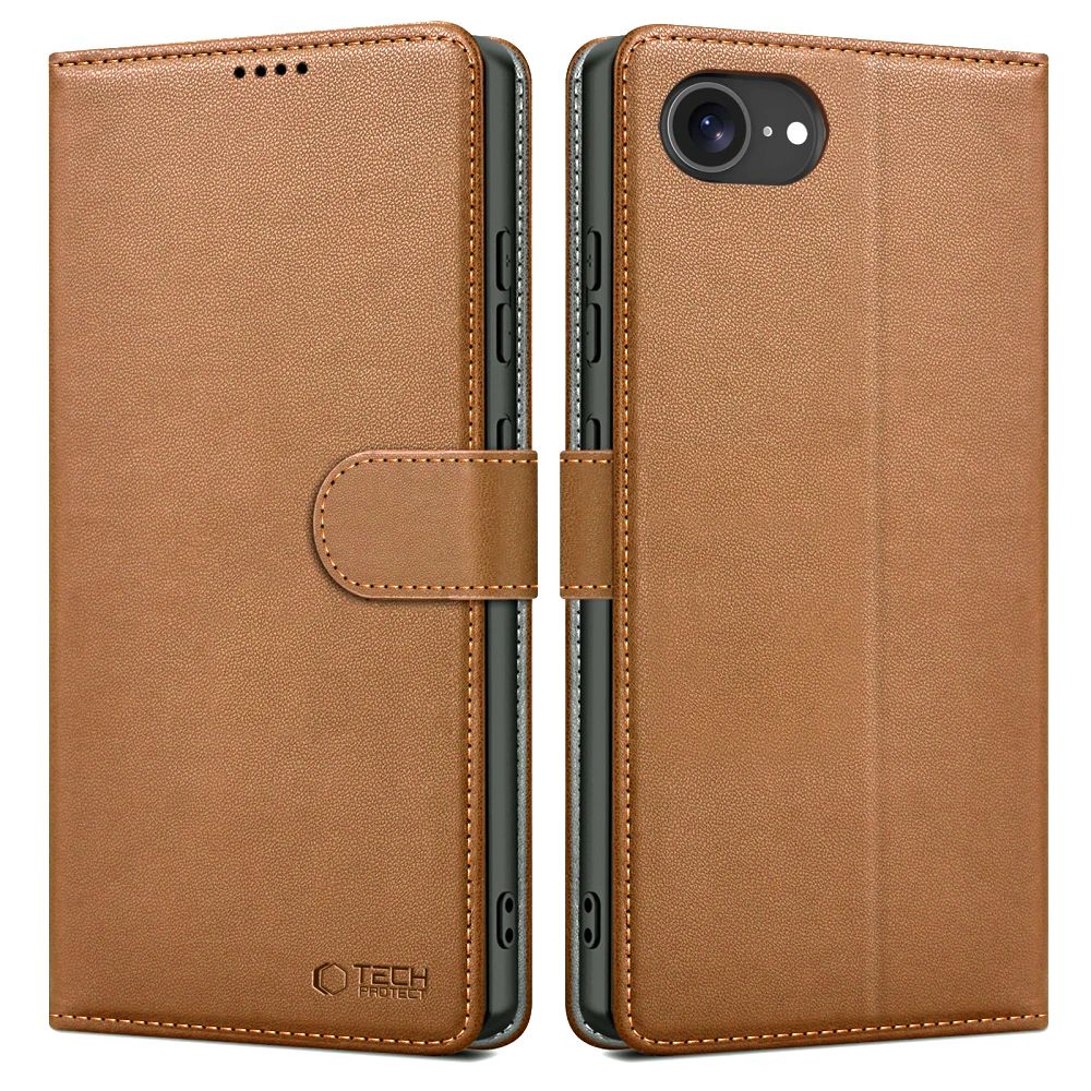 Tech-Protect Tech-Protect iPhone 17e / 16e Fodral Läder Brun