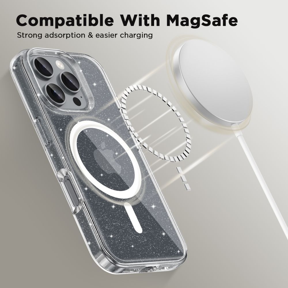 Tech-Protect Tech-Protect iPhone 17e / 16e Skal MagSafe FlexAir Glitter