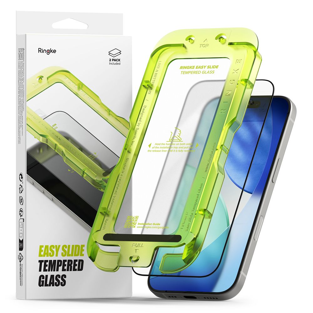 Ringke Ringke iPhone 17 2-PACK Easy Slide Skärmskydd Härdat Glas