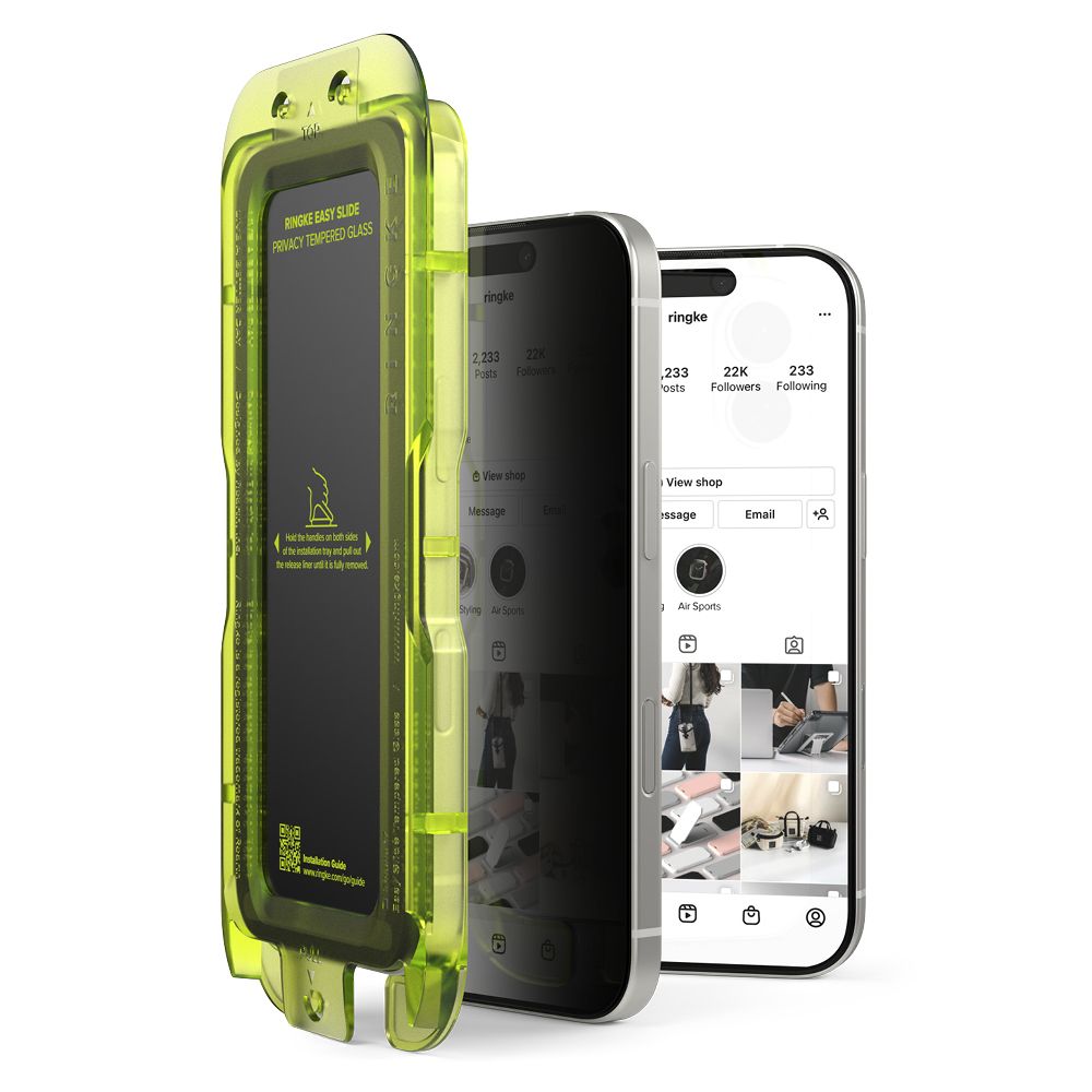 Ringke Ringke iPhone 17 2-PACK Easy Slide Skärmskydd Privacy
