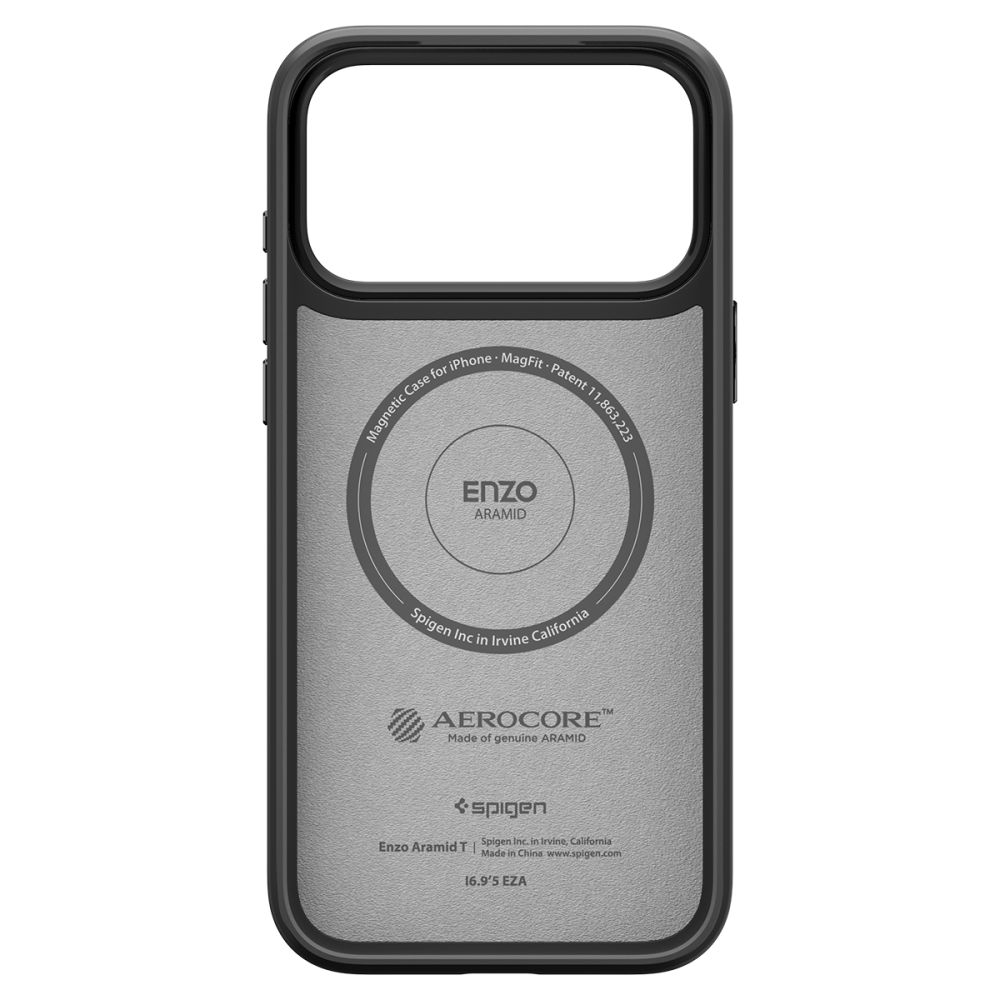 Spigen Spigen iPhone 17 Pro Skal MagSafe Enzo Aramid 'T' Svart