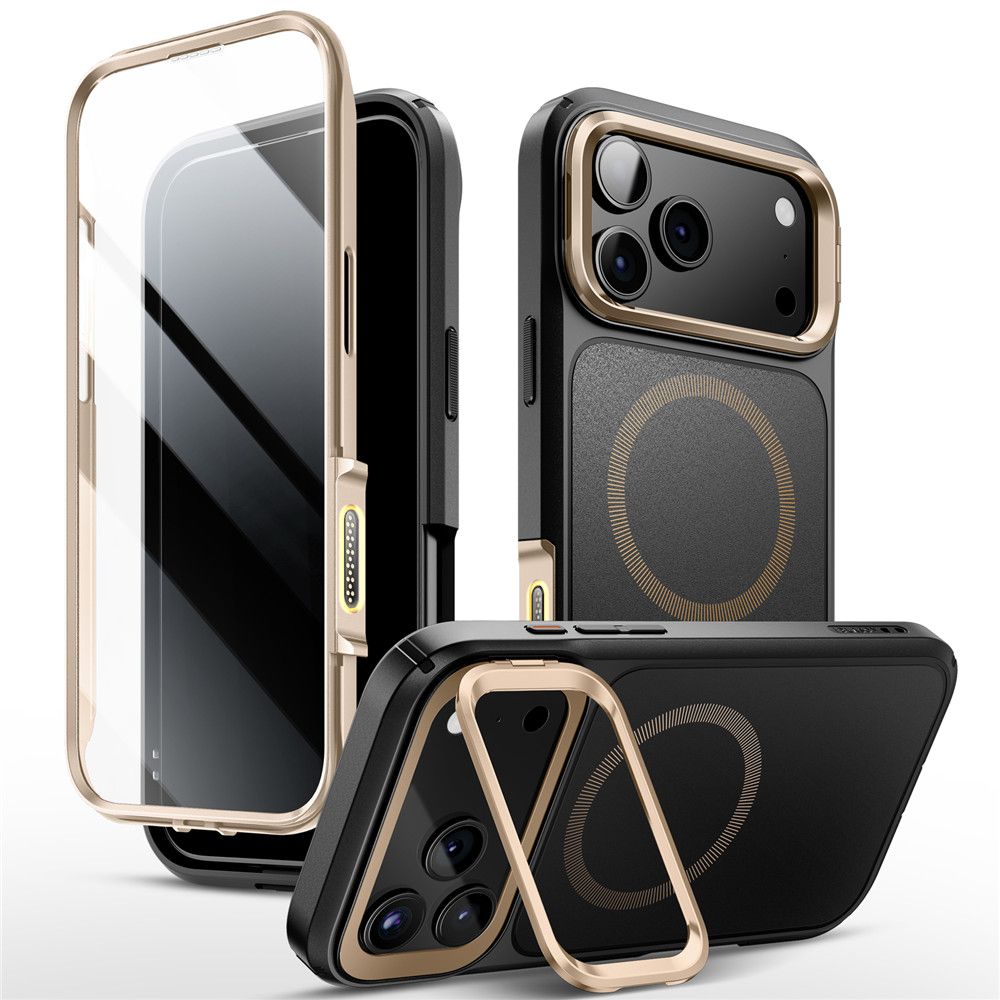 Supcase Supcase iPhone 17 Pro Skal MagSafe Iblsn Ares Flip Desert Gold