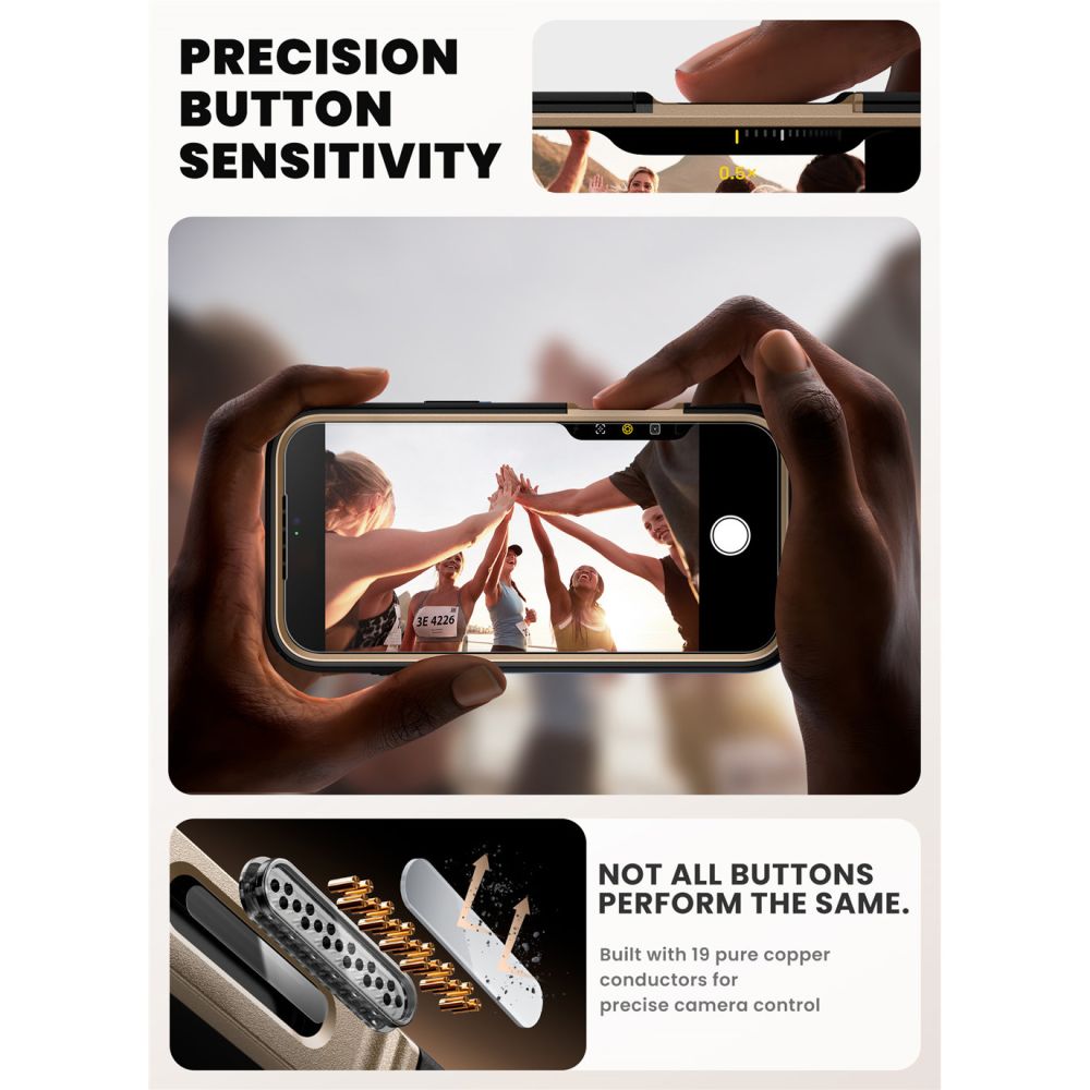 Supcase Supcase iPhone 17 Pro Skal MagSafe Iblsn Ares Flip Desert Gold