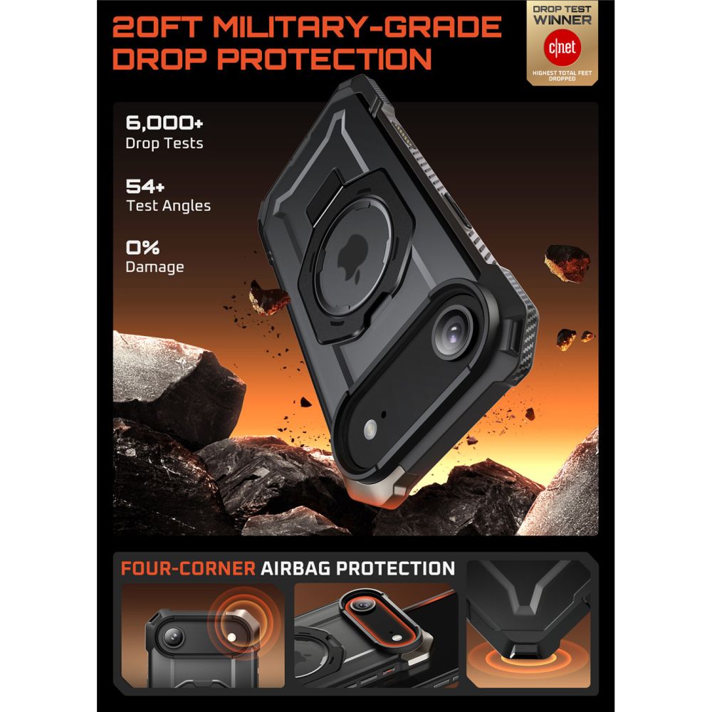 Supcase Supcase iPhone Air Skal MagSafe Unicorn Beetle Grip Svart