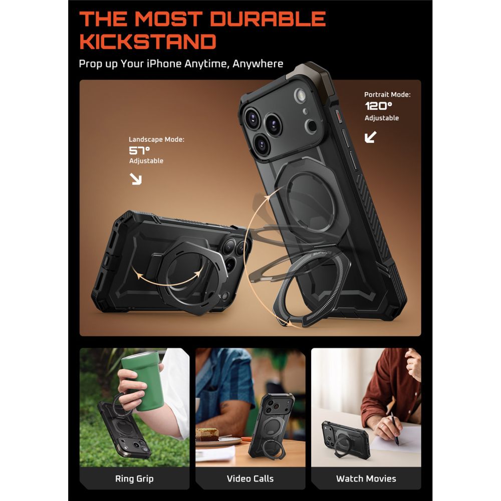 Supcase Supcase iPhone 17 Pro Skal MagSafe Unicorn Beetle Grip Svart