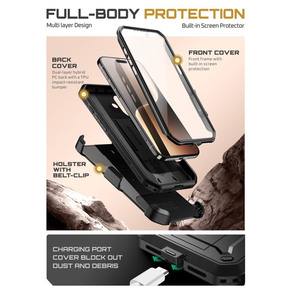 Supcase Supcase iPhone 17 Skal Unicorn Beetle Pro Svart
