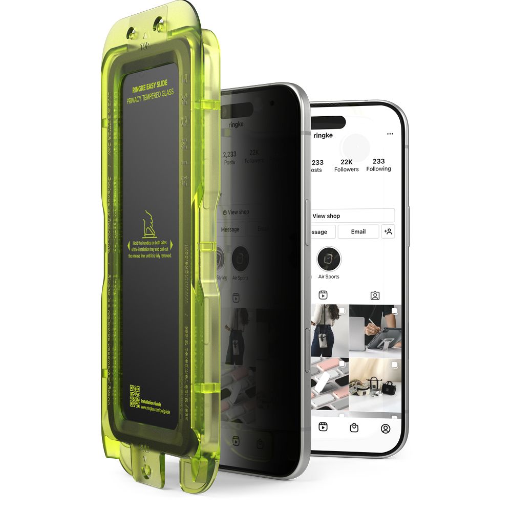 Ringke Ringke iPhone Air 2-PACK Easy Slide Skärmskydd Härdat Glas