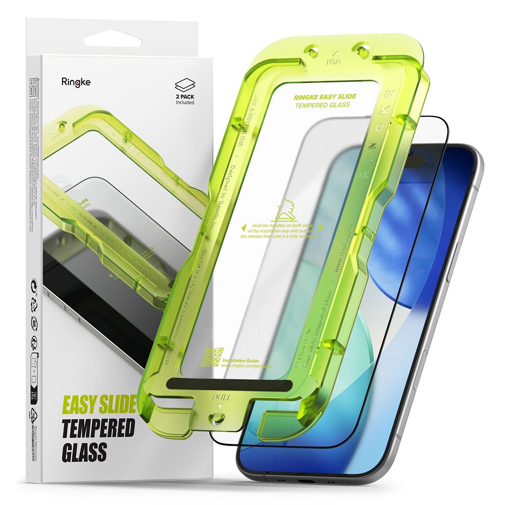 Ringke Ringke iPhone Air 2-PACK Easy Slide Skärmskydd Härdat Glas