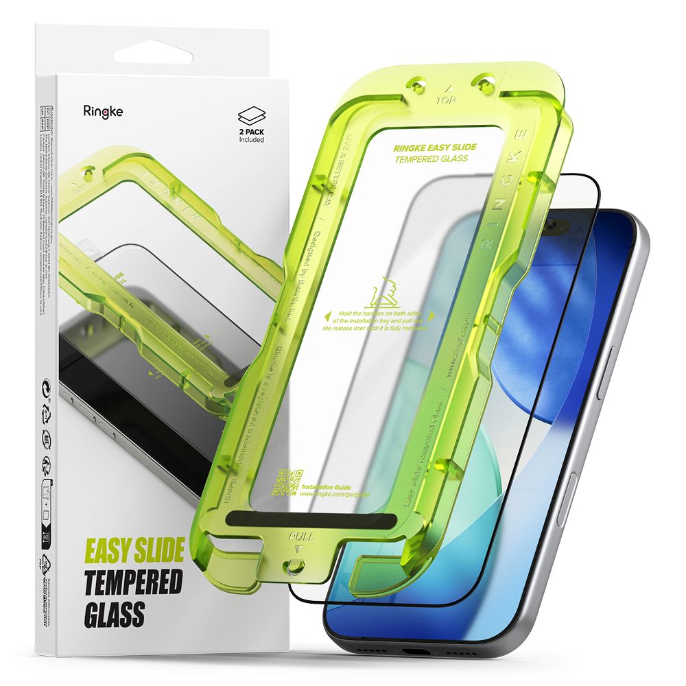 Ringke Ringke iPhone 17 Pro 2-PACK Easy Slide Skärmskydd Härdat Glas