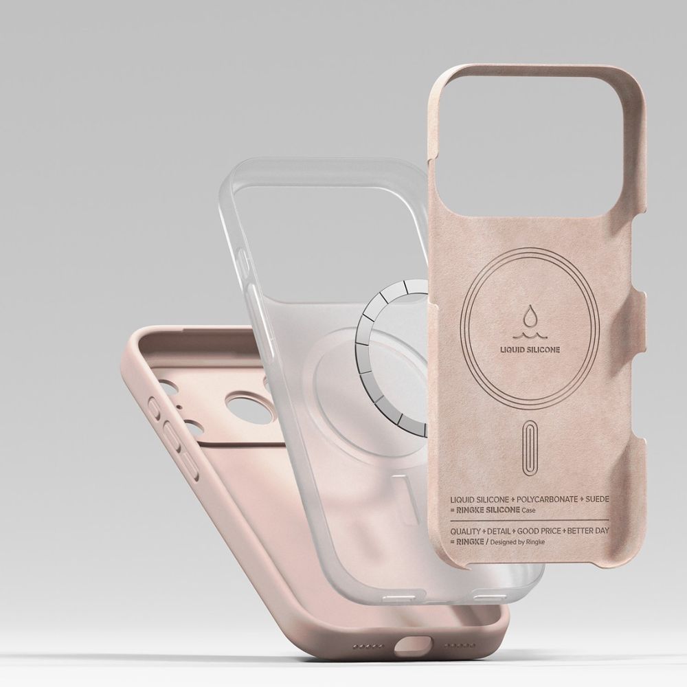 Ringke Ringke iPhone 17 Pro Skal MagSafe Silikon Pink Sand