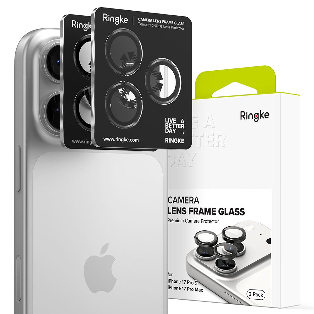 Ringke Ringke iPhone 17 Pro / 17 Pro Max 2-PACK Linsskydd Svart
