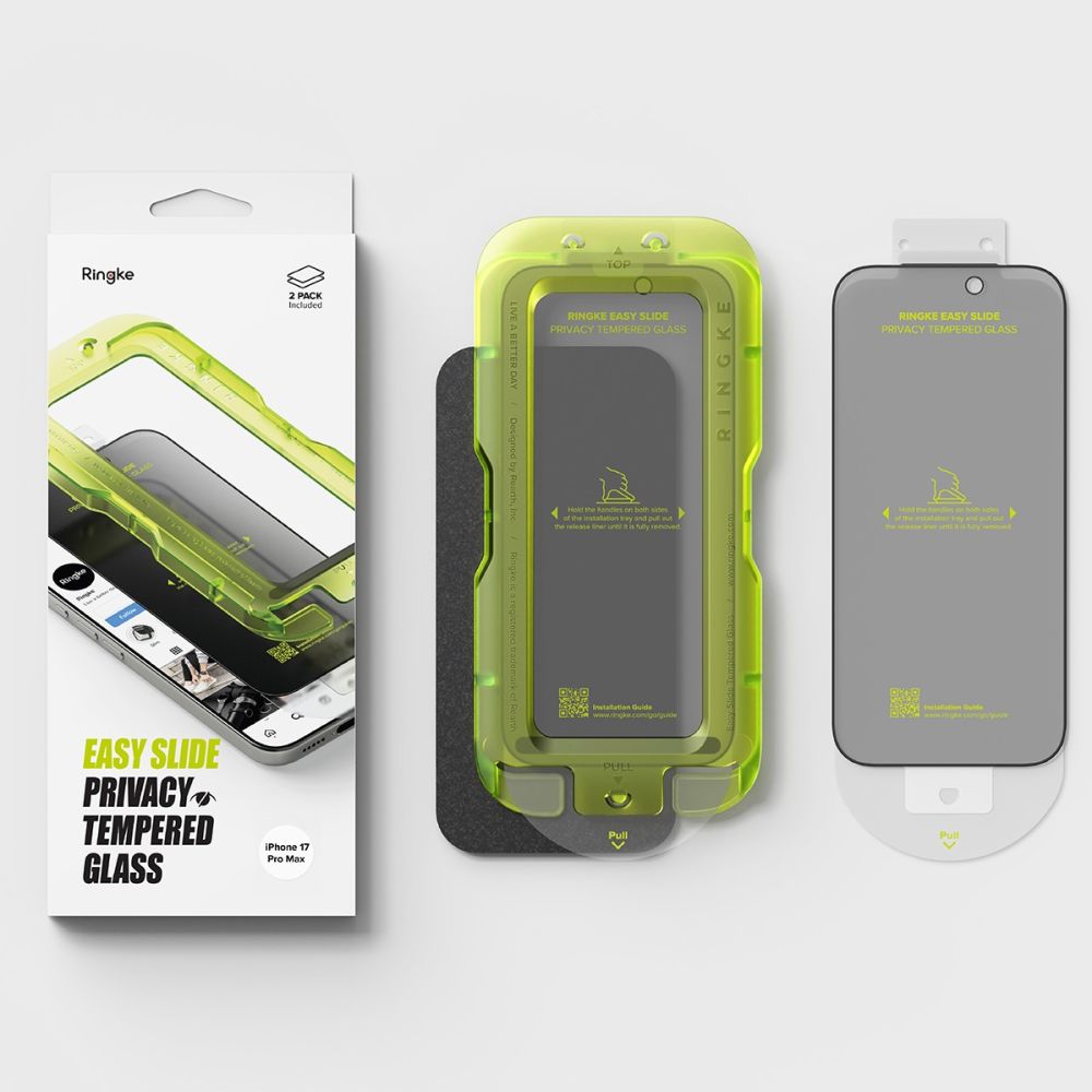 Ringke Ringke iPhone 17 Pro Max 2-PACK Easy Slide Skärmskydd Härdat Glas