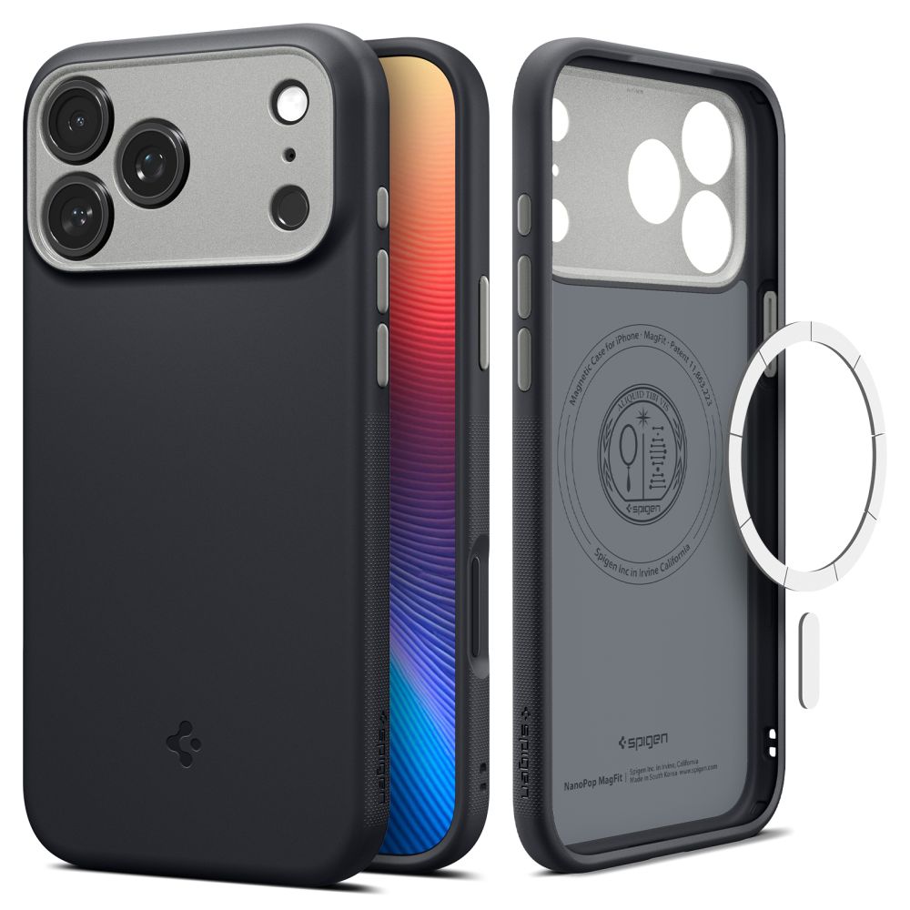 Spigen Spigen iPhone 17 Pro Skal MagSafe Nano Pop Black Sesame