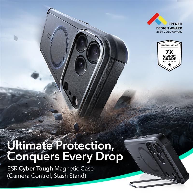 ESR ESR iPhone 17 Pro Max Skal MagSafe Cyber Kickstand Svart
