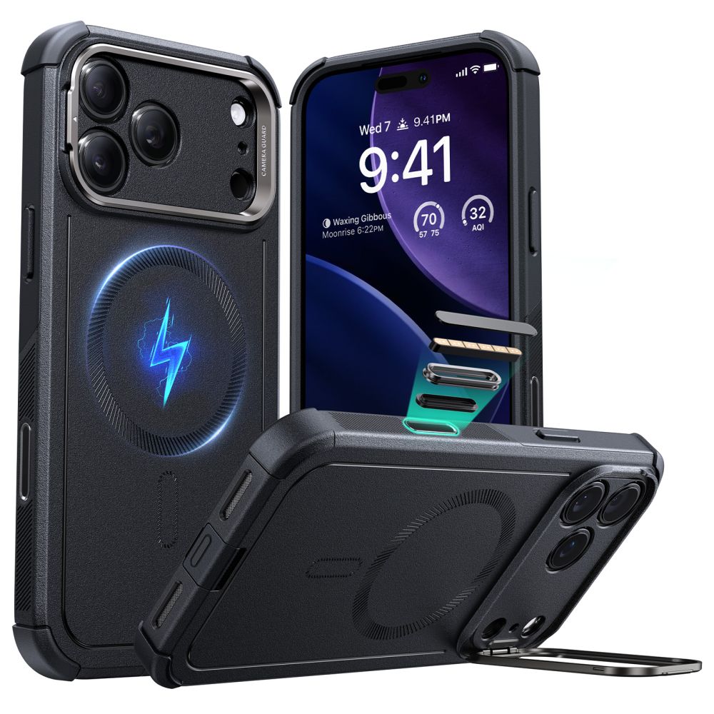 ESR ESR iPhone 17 Pro Skal MagSafe Cyber Kickstand Svart