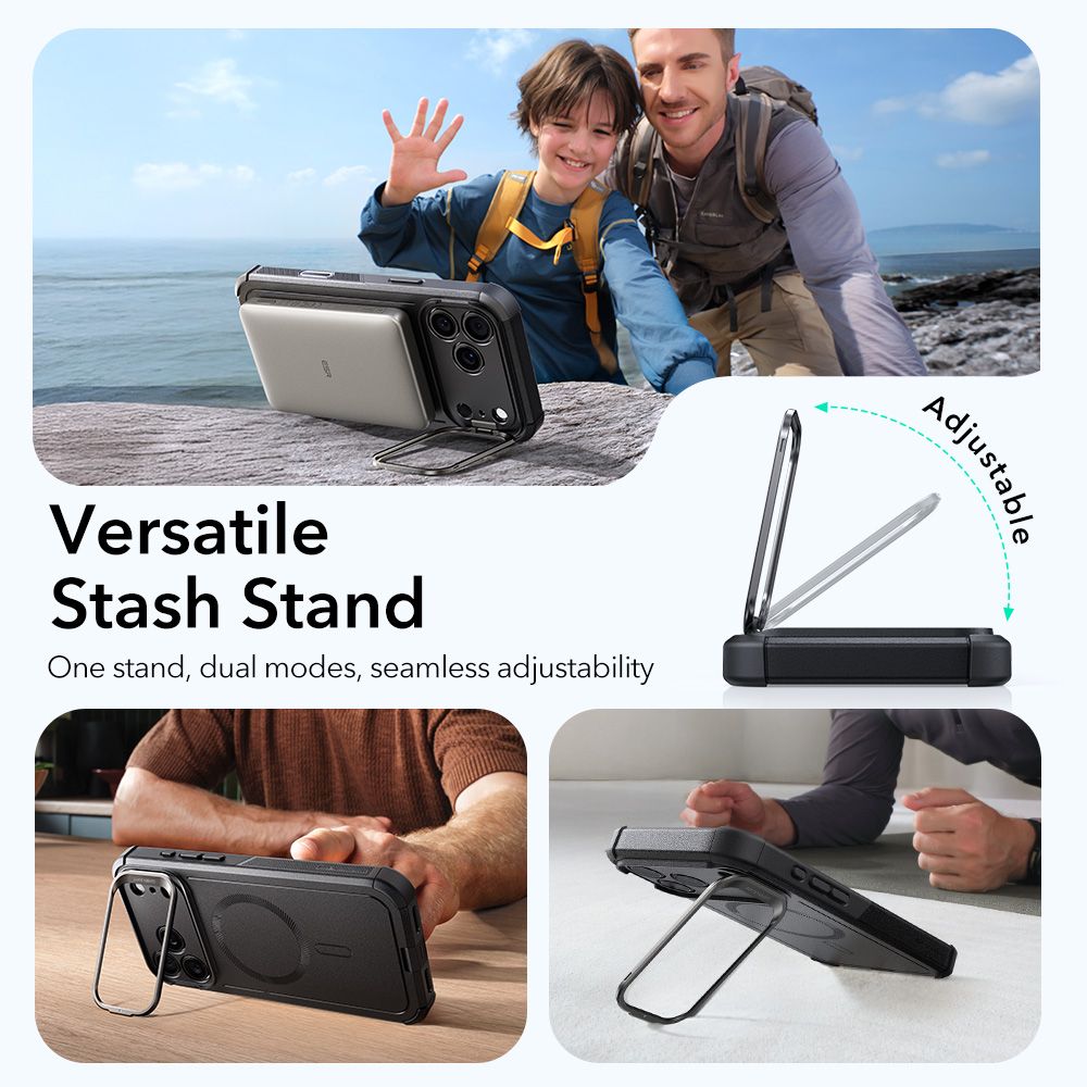ESR ESR iPhone 17 Pro Skal MagSafe Cyber Kickstand Svart