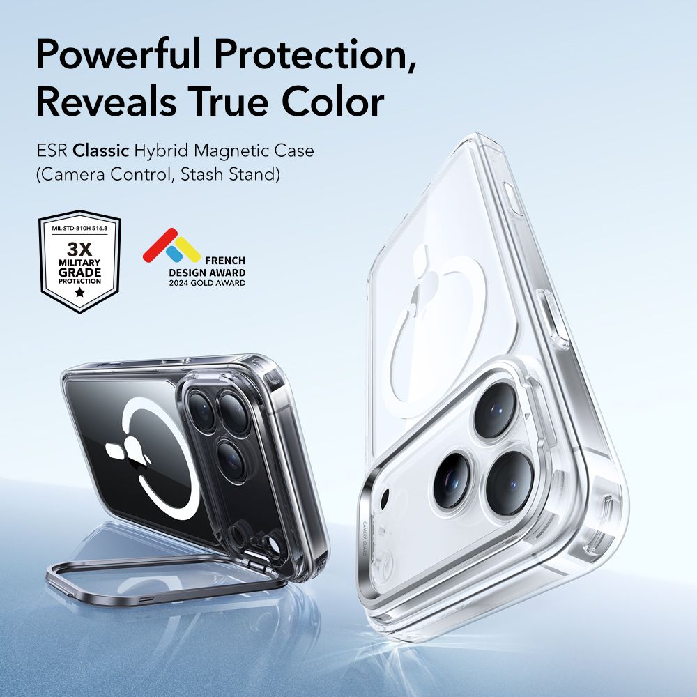 ESR ESR iPhone 17 Pro Max Skal MagSafe Classic Kickstand Transparent