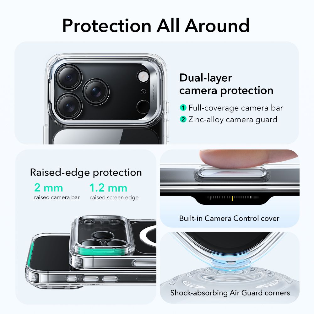 ESR ESR iPhone 17 Pro Max Skal MagSafe Classic Kickstand Transparent