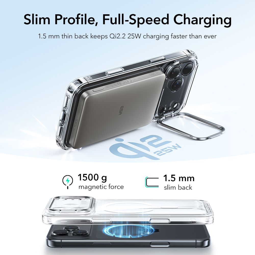 ESR ESR iPhone 17 Pro Max Skal MagSafe Classic Kickstand Transparent