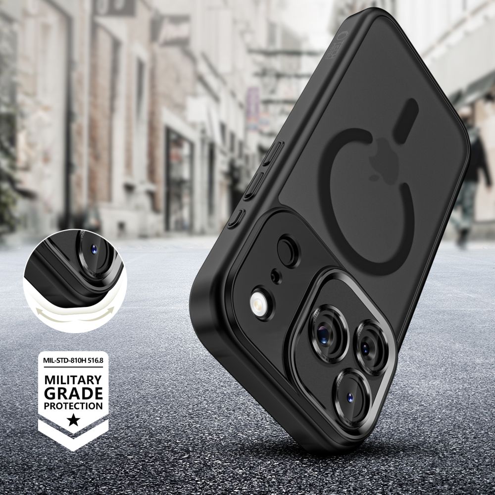 Tech-Protect Tech-Protect iPhone 17 Pro Max Skal MagSafe MagCam Matt Svart
