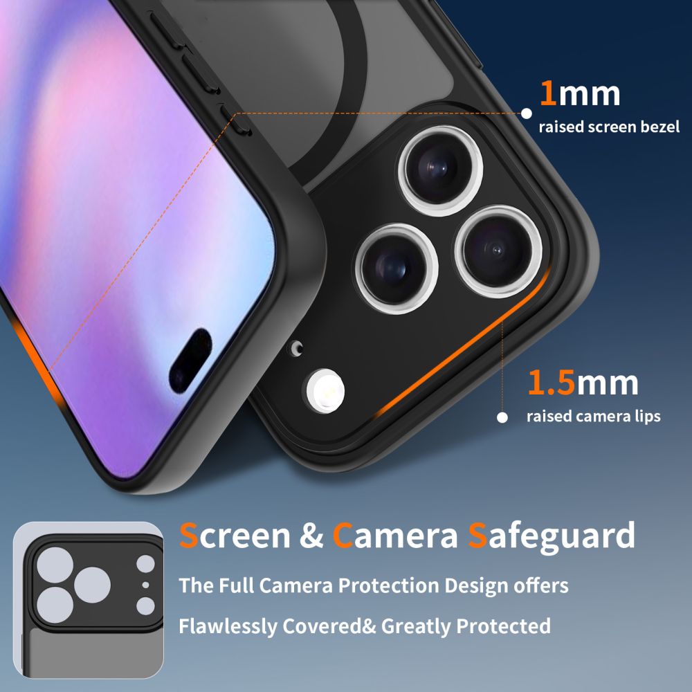 Tech-Protect Tech-Protect iPhone 17 Pro Skal MagSafe BasicMag Matt Svart