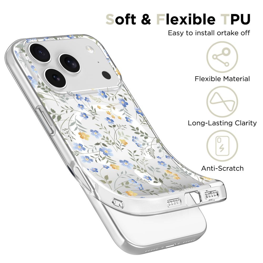 Tech-Protect Tech-Protect iPhone 17 Pro Max Skal MagSafe FlexAir Spring Flowers