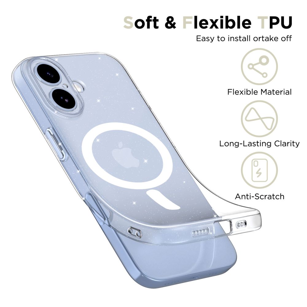Tech-Protect Tech-Protect iPhone 17 Skal MagSafe FlexAir Glitter
