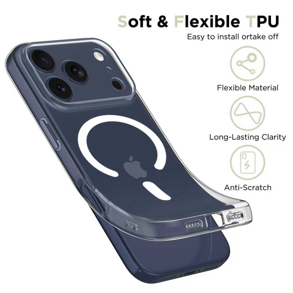 Tech-Protect Tech-Protect iPhone 17 Pro Max Skal MagSafe FlexAir Transparent