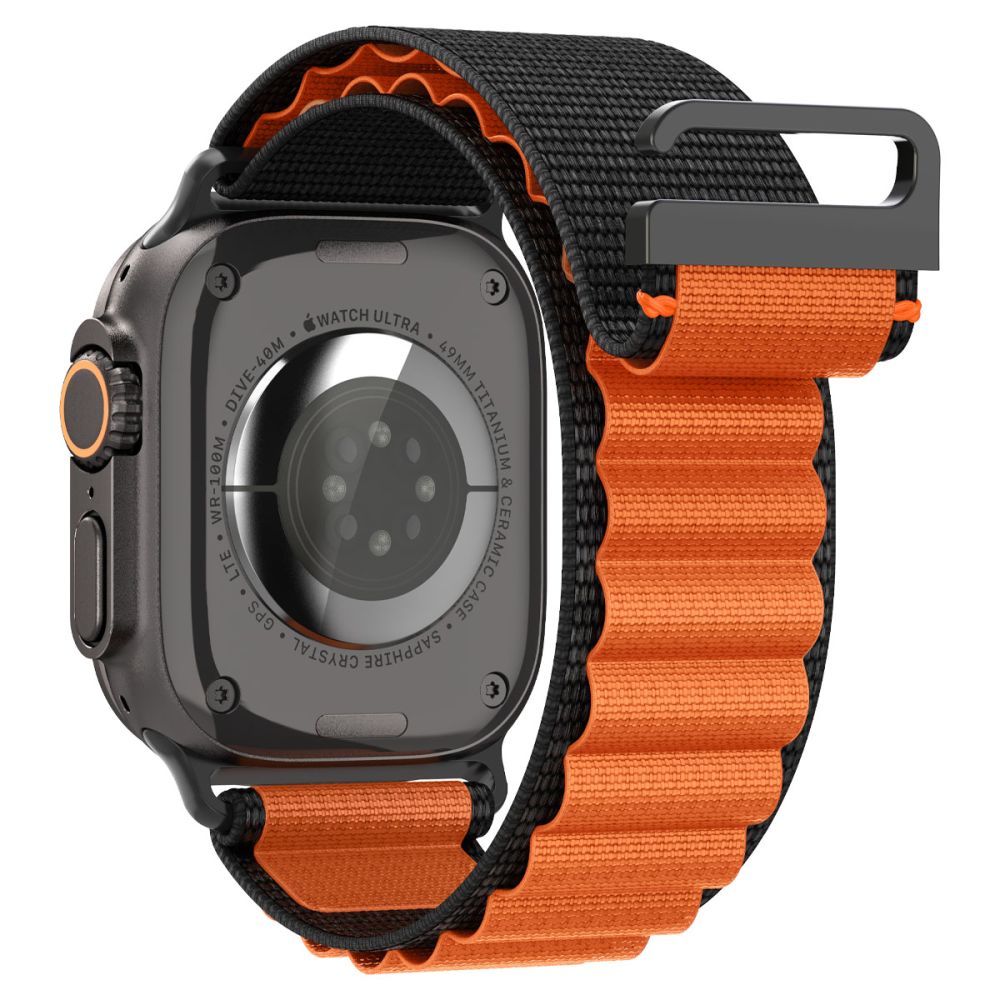 Spigen Spigen Apple Watch 42/44/45/46/49 mm Armband Svart/Orange