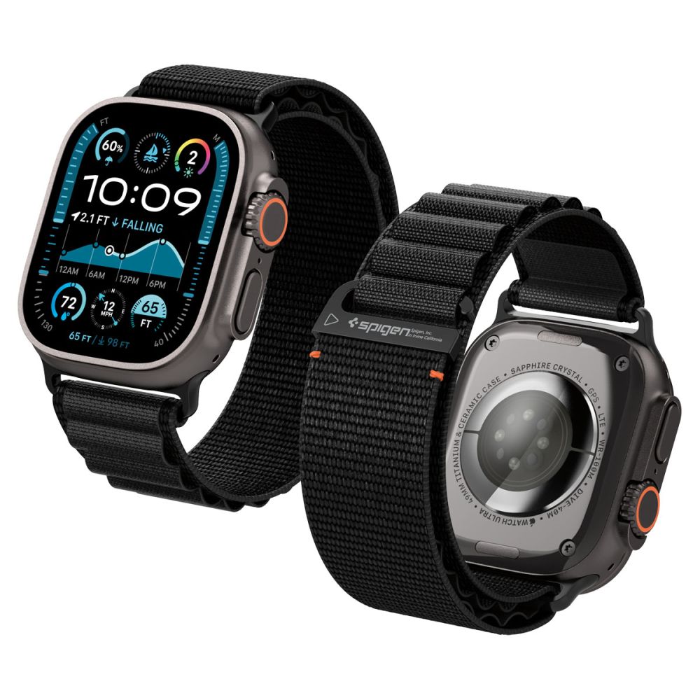 Spigen Spigen Apple Watch 42/44/45/46/49 mm Armband Svart