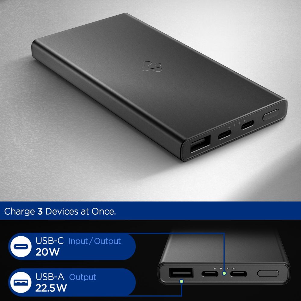 Spigen Spigen 10000 mAh 22.5W Powerbank Essential Svart