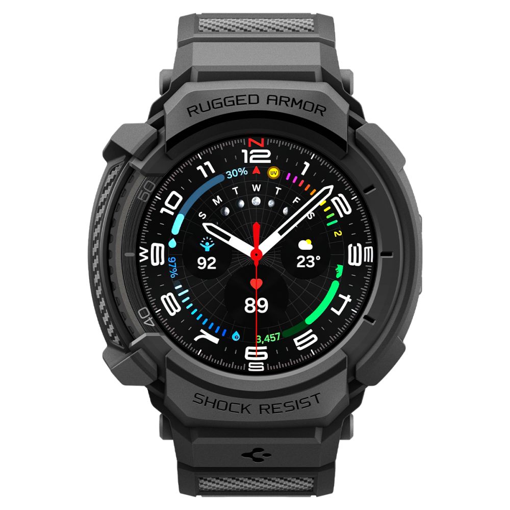 Spigen Spigen Galaxy Watch 8 46 mm Skal/Armband Rugged Armor 'Pro' Matt Svart