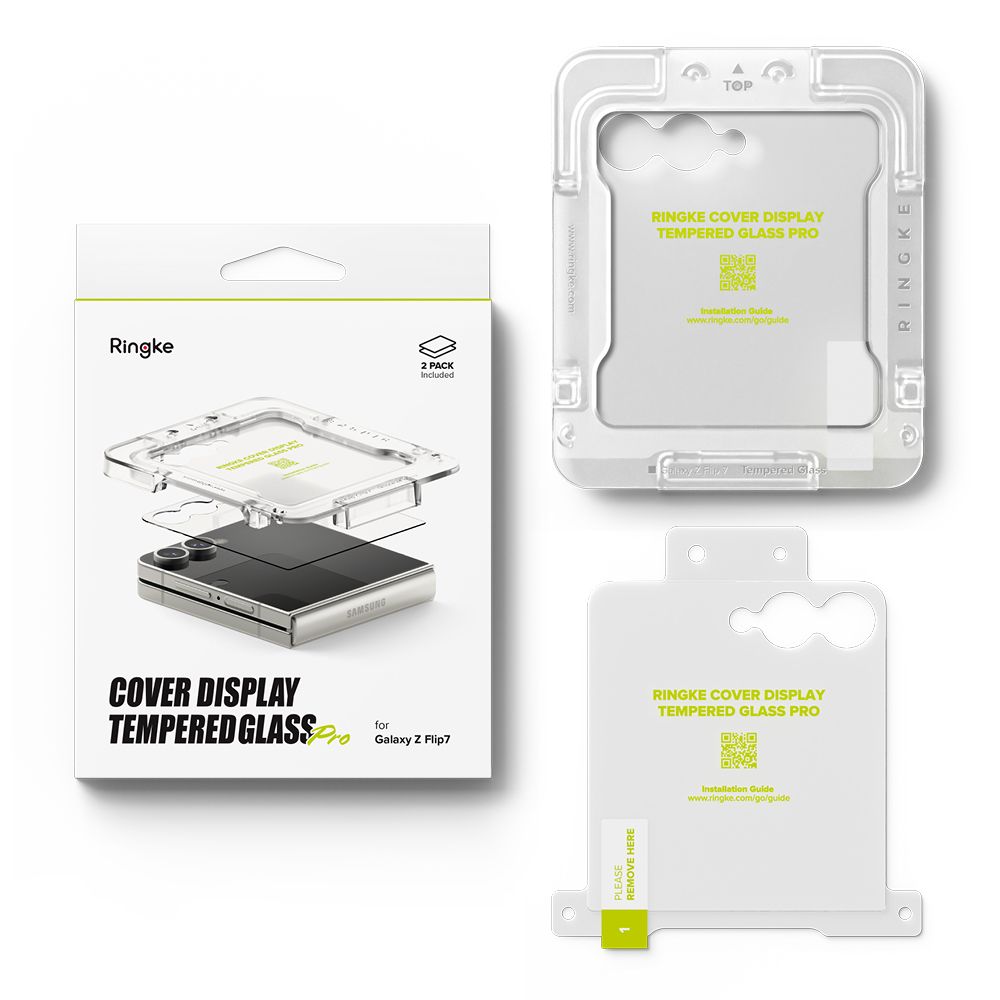 Ringke Ringke Samsung Galaxy Z Flip 7 2-PACK Skärmskydd Härdat Glas