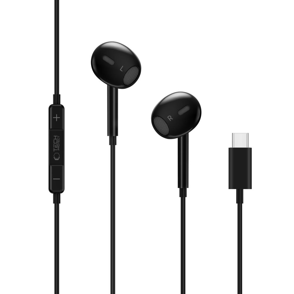 Tech-Protect Tech-Protect In-Ear Hörlurar USB-C UltraBoost Svart