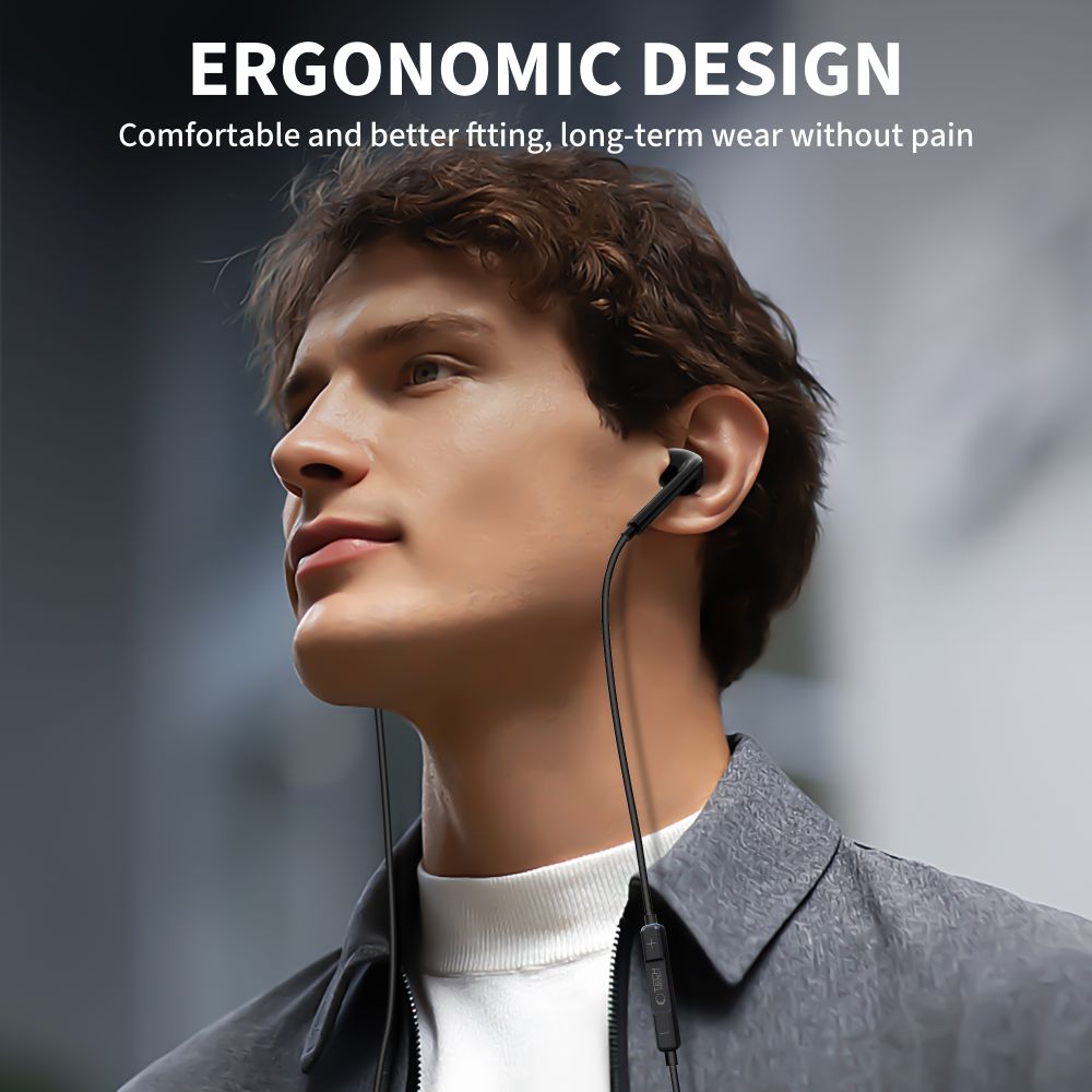 Tech-Protect Tech-Protect In-Ear Hörlurar USB-C UltraBoost Svart