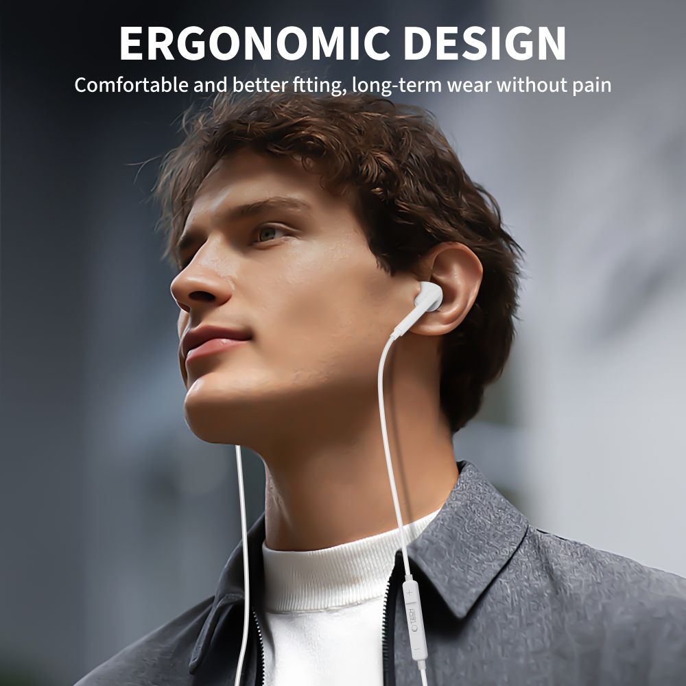 Tech-Protect Tech-Protect In-Ear Hörlurar USB-C UltraBoost Vit