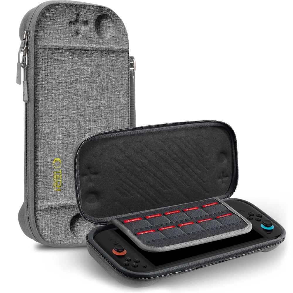 Tech-Protect Tech-Protect Nintendo Switch 2 Förvaringsväska Slim Pouch Grå