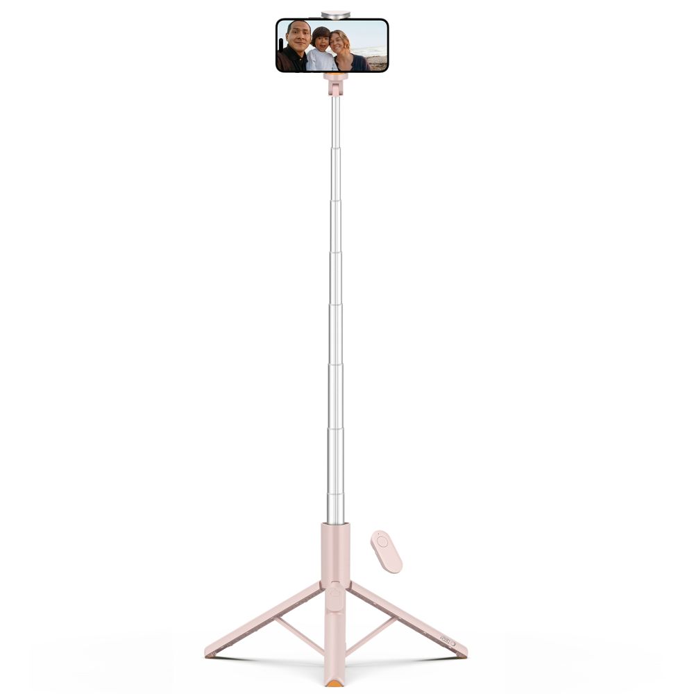 Tech-Protect Tech-Protect 146 cm Bluetooth Selfiestick Tripod Rosa